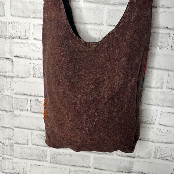 Handcrafted in Nepal Patchwork Boho Hippie Crossbody Bag Purse - Picture 4 of 8